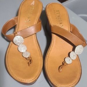Italian Shoemakers Rhinestone Sandals Size 9.5